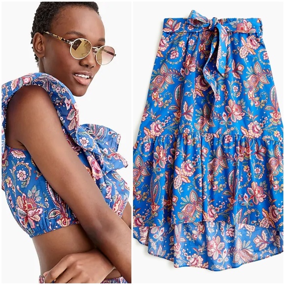 J. Crew Dresses & Skirts - HP!🆕️ J. Crew Liberty Floral Crop Top & Skirt Set